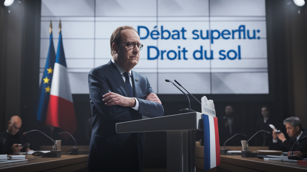 françois hollande exprime son refus de participer à un débat jugé superflu sur le droit du sol, mettant en garde contre les risques de confusion générale que cela pourrait engendrer. découvrez son analyse et ses raisons derrière cette décision.