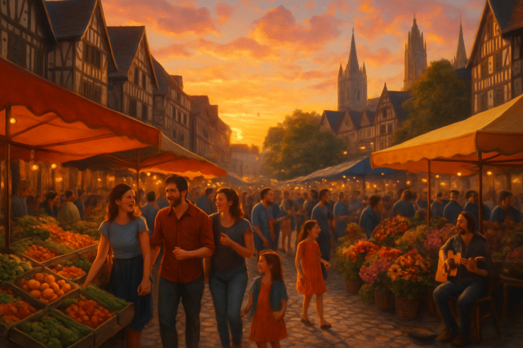 découvrez les marchés du vendredi soir près de rouen, qui reprennent vie avec l'arrivée des beaux jours. profitez d'une ambiance conviviale, de produits locaux et d'animations pour toute la famille.