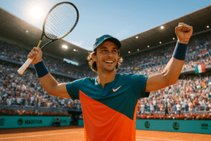 lorenzo musetti réalise une performance impressionnante en atteignant les quarts de finale à madrid, assurant ainsi sa place dans le top 10 de l'atp. découvrez les moments forts de son parcours et son ascension fulgurante dans le monde du tennis.