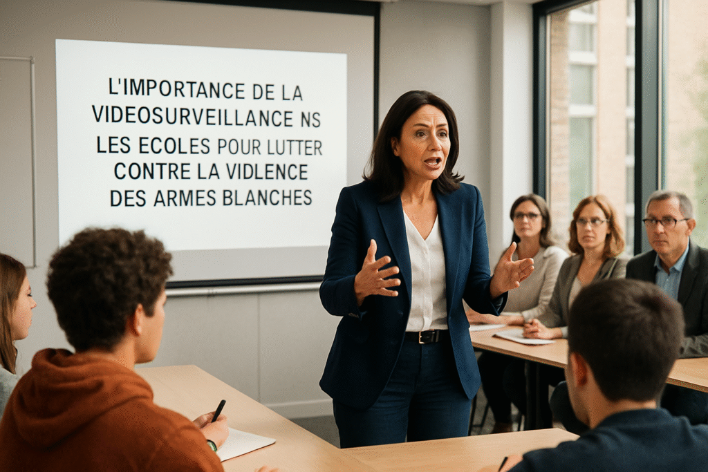 découvrez la position de naïma moutchou, députée horizons du val-d'oise, qui défend l'idée de la vidéosurveillance dans les établissements scolaires comme solution pour combattre la menace des armes blanches. une initiative qui suscite des débats sur la sécurité et le respect de la vie privée des élèves.