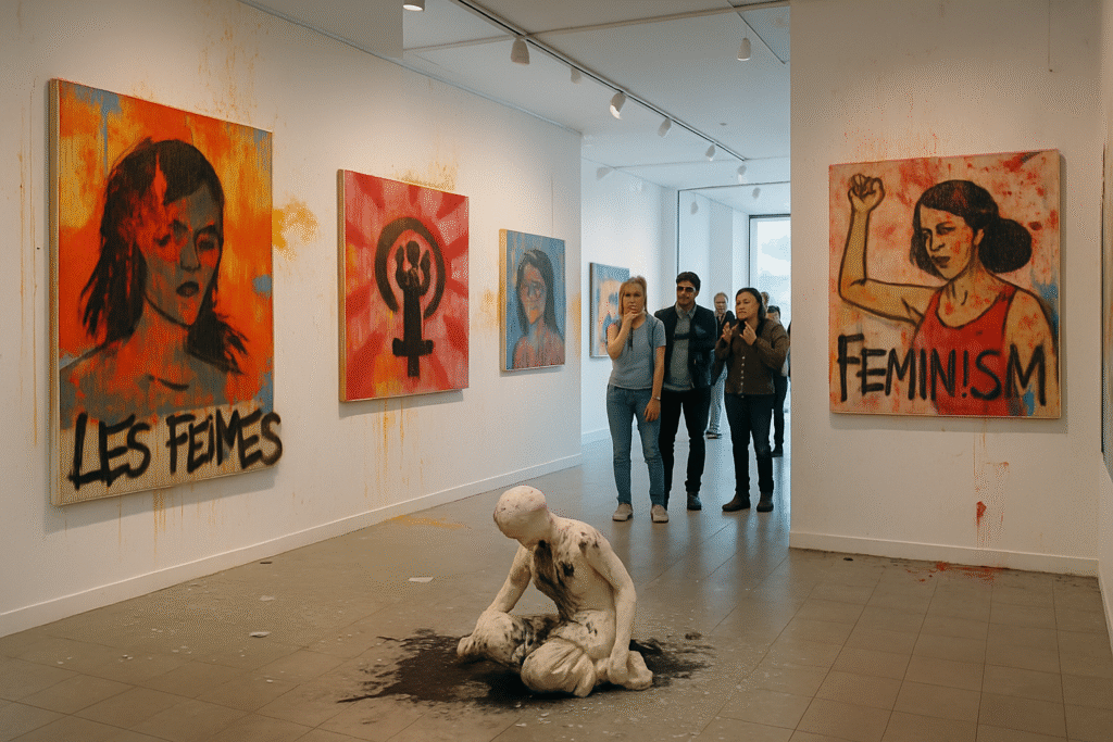 découvrez comment une galerie d'art à nîmes a été victime de vandalisme, ciblant une exposition féministe essentielle. plongez dans les enjeux de la liberté d'expression et des droits des femmes, tout en explorant les répercussions de cet acte sur la scène artistique locale.
