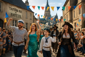 découvrez la magie des 38e médiévales de bayeux avec une parade costumée inspirée des thèmes maritimes. plongez dans un voyage au cœur de l'histoire, où le charisme des personnages d'époque et la beauté de la ville se rencontrent pour célébrer cet événement unique.