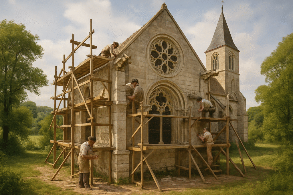 découvrez la restauration d'une église du xiiie siècle dans l'eure, où des travaux essentiels sont entrepris pour préserver ce patrimoine historique et éviter son effondrement. un témoignage fascinant de l'architecture médiévale en voie de rénovation.