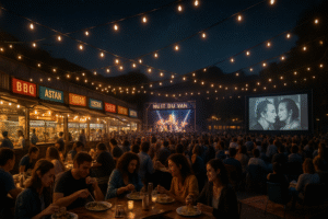 découvrez la nuit du van : un événement incontournable avec un immense food hall, des concerts énergisants et des projections de films en plein air. ne manquez pas notre programme chargé pour une soirée inoubliable!
