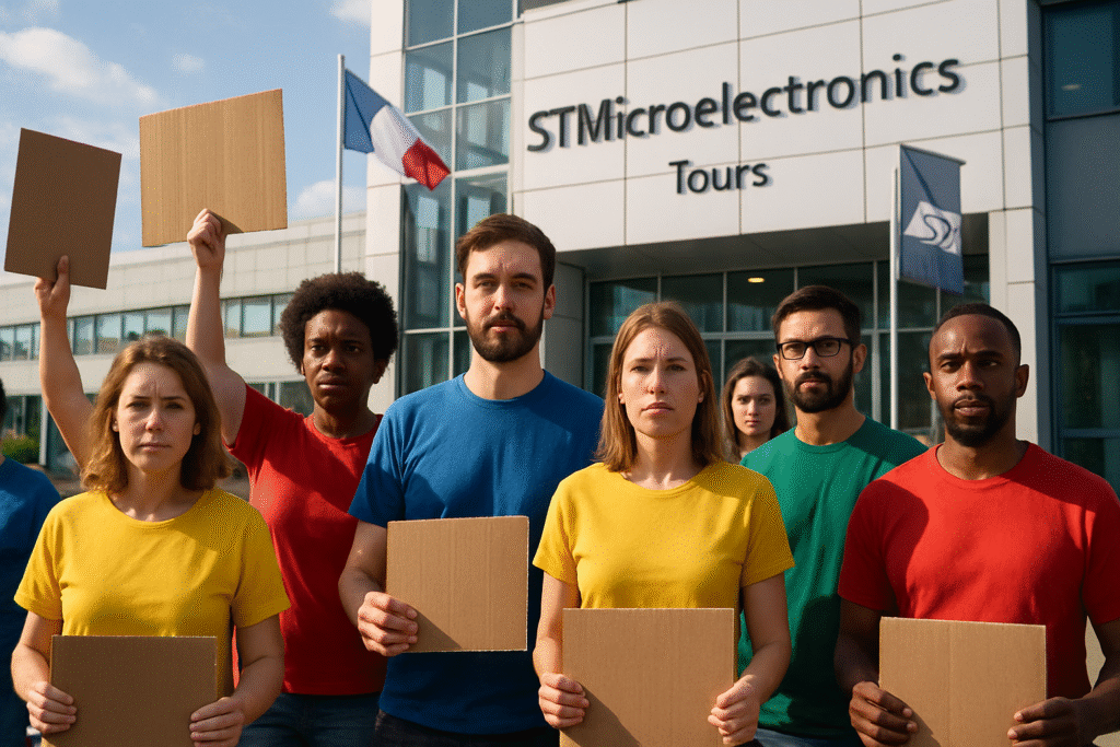 découvrez comment les employés de stmicroelectronics à tours se mobilisent pour défendre leurs droits à travers une grève, exprimant leurs revendications et leur volonté d'améliorer leurs conditions de travail.