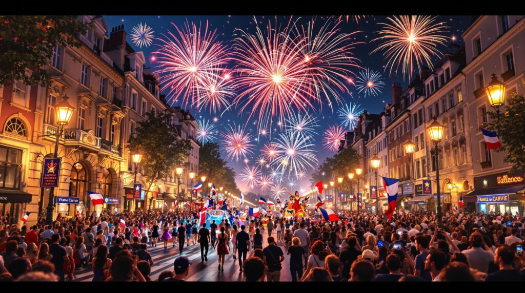 venez vivre les célébrations du 14 juillet à carvin ! assistez à une parade joyeuse et admirez un feu d'artifice éblouissant pour célébrer la fête nationale. une journée pleine de festivités et d'émotions vous attend !