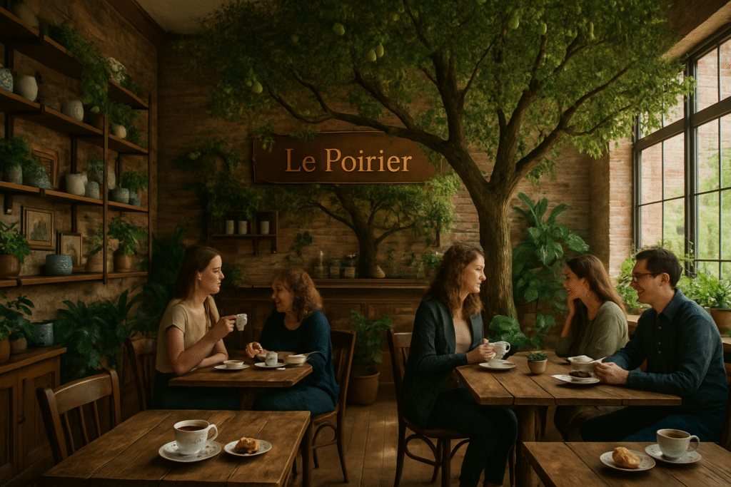 découvrez le poirier, un café-boutique unique où vous pouvez savourer des thés exquis tout en explorant une décoration originale à vendre. plongez dans une atmosphère chaleureuse et laissez-vous séduire par notre sélection délicieuse et nos objets de décoration authentiques.