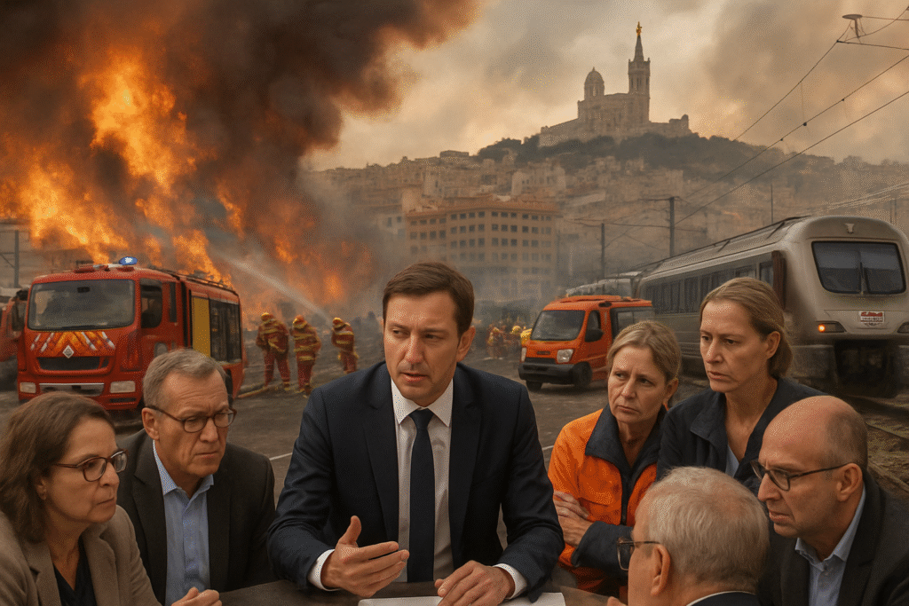 Incendie à Marseille : le maire Benoît Payan informe sur les perturbations du trafic SNCF et la mobilisation des équipes pour restaurer le réseau 1 découvrez les dernières informations sur l'incendie à marseille. le maire benoît payan détaille les perturbations du trafic sncf et la mobilisation des équipes pour rétablir rapidement le réseau. restez informés des mesures prises pour assurer la sécurité des voyageurs.