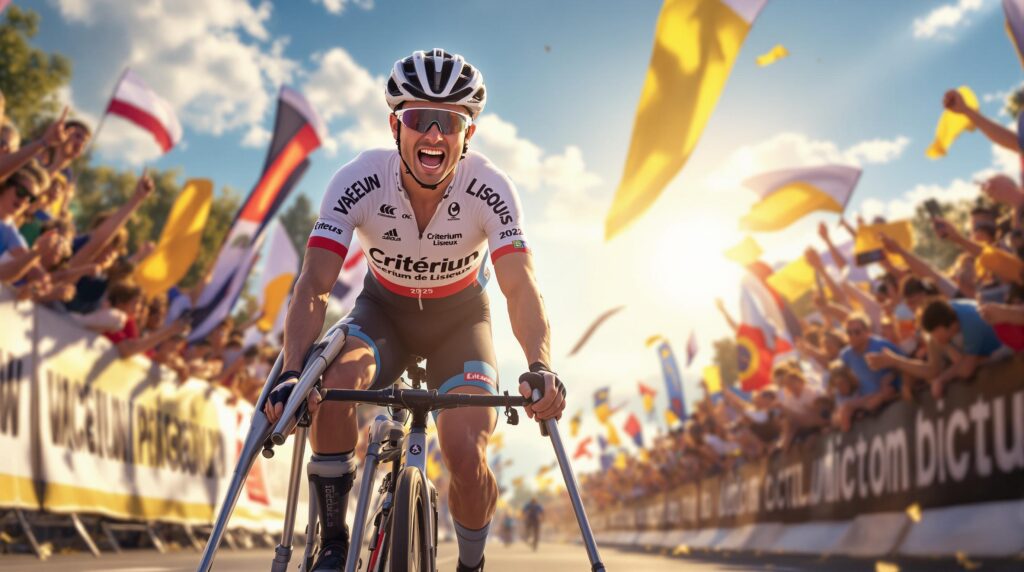 découvrez comment kévin vauquelin a captivé le public au critérium de lisieux 2025, réalisant une performance mémorable malgré l'utilisation d'une béquille. un moment fort qui démontre la persévérance et le talent de ce jeune cycliste prometteur.