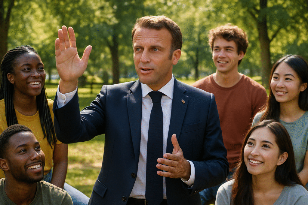 le président macron lance un appel inspirant aux jeunes, les invitant à se mobiliser pour construire un avenir commun. découvrez comment il envisage les prochaines années et l'importance de l'engagement des jeunes dans cette démarche collective.