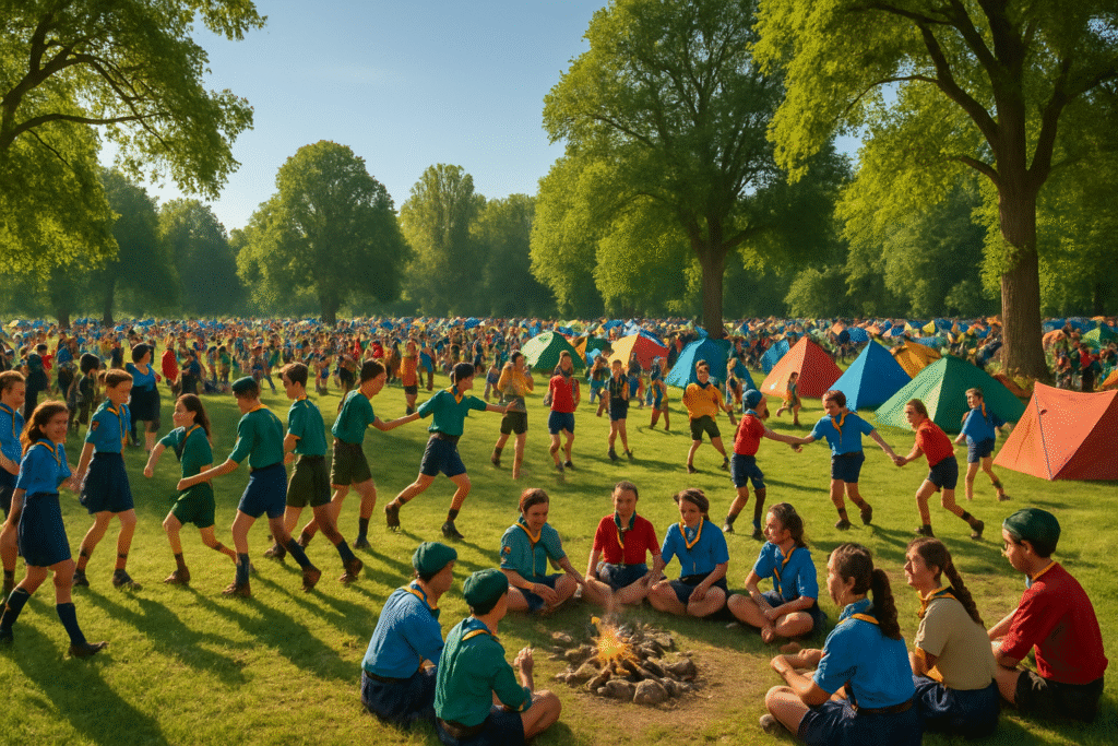 venez célébrer cinquante ans de franche camaraderie avec plus de 900 scouts d'europe près d'orléans. un événement unique où l'amitié, l'aventure et l'esprit scout s'entremêlent pour marquer un demi-siècle de souvenirs inoubliables.