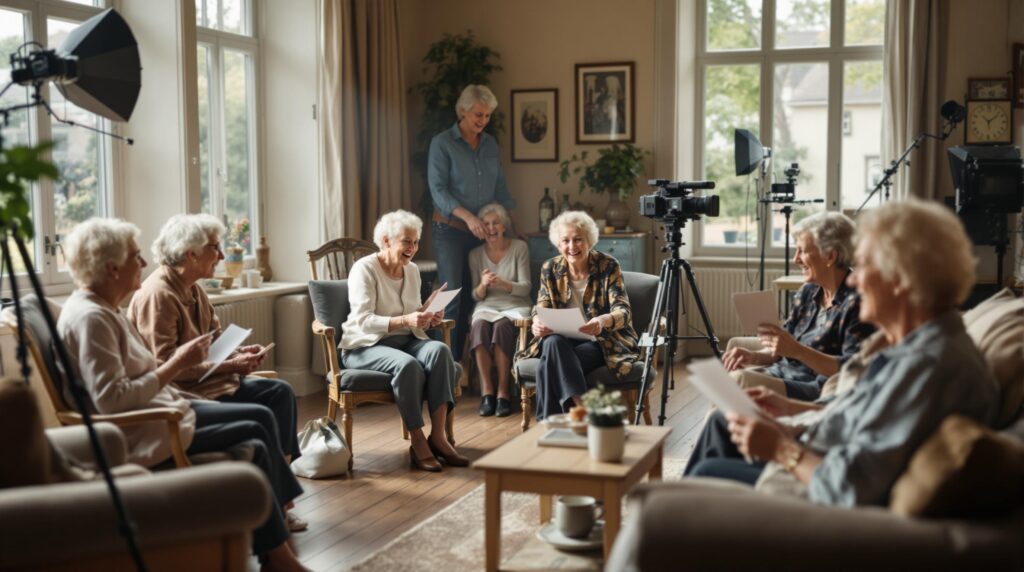 Un film réalisé en Ehpad en Gironde, mettant en lumière les résidentes en tant qu'actrices et autrices 4 découvrez un film unique réalisé en ehpad en gironde, où les résidentes prennent la parole en tant qu'actrices et autrices. ce long-métrage poignant met en lumière leurs histoires et leurs talents, offrant un regard authentique et touchant sur la vie en maison de retraite.