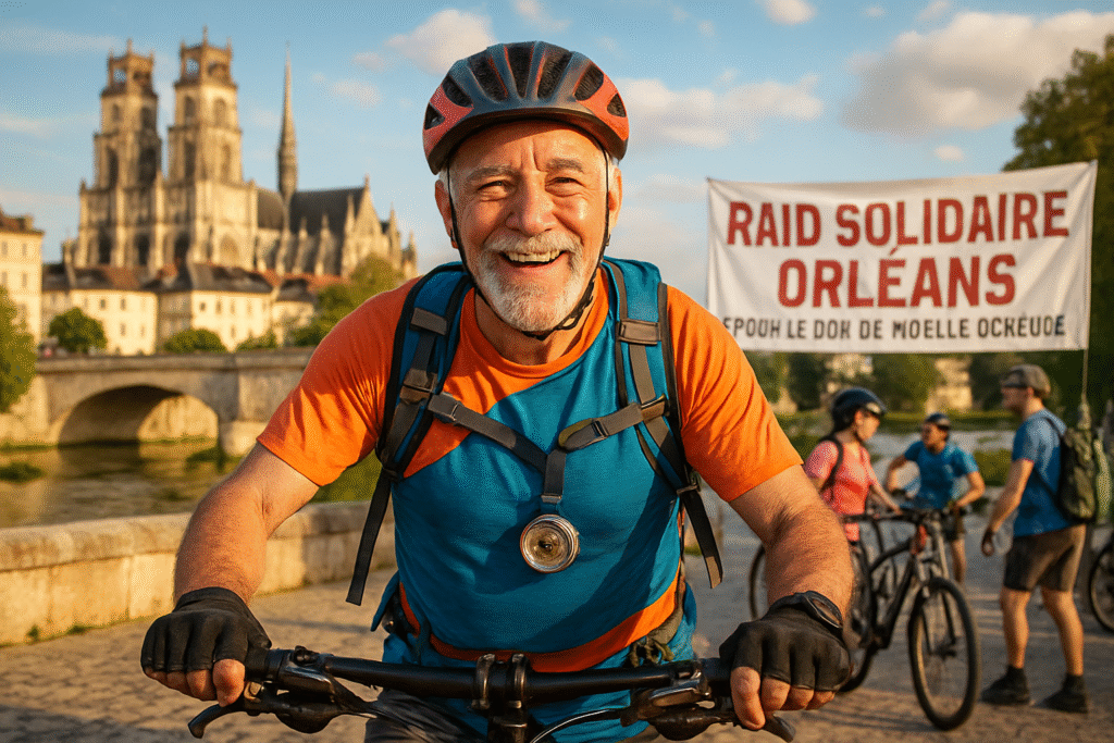 à 67 ans, un aventurier passionné de vélo parcourt orléans lors d’un raid solidaire pour sensibiliser au don de moelle osseuse. découvrez son incroyable engagement et son message d’espoir.