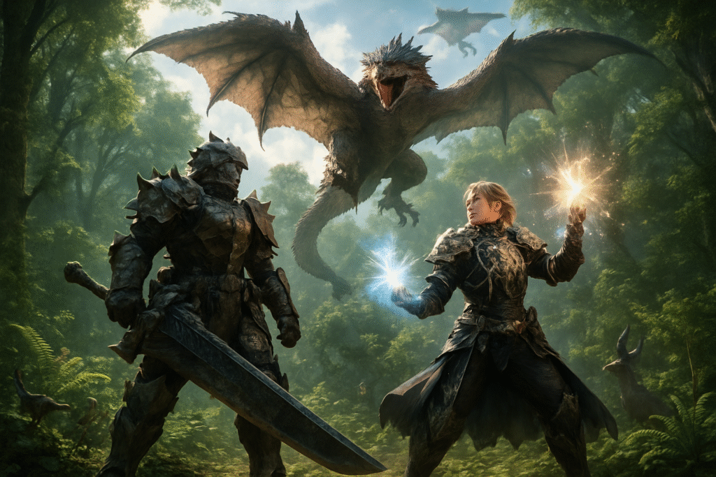 Capcom et Square Enix annoncent fièrement leur collaboration entre monster hunter wilds et final fantasy XIV 1 capcom et square enix dévoilent une collaboration exceptionnelle entre monster hunter wilds et final fantasy xiv, promettant des quêtes épiques, des monstres inédits et des aventures uniques pour tous les joueurs.