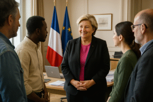 découvrez la prise de position de catherine vautrin, ministre du travail, de la santé et des solidarités, qui affirme écouter toutes les opinions, y compris celles du rassemblement national. analyse et réaction à cette déclaration politique.