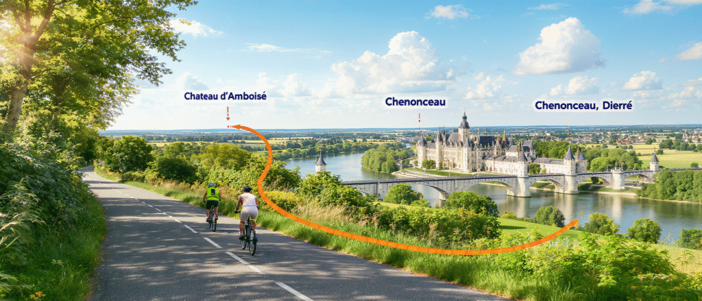 partez à l’aventure à vélo sur une boucle féérique entre amboise, chenonceau et dierre. explorez des châteaux emblématiques, traversez des paysages vallonnés et savourez chaque étape de cette escapade royale en plein cœur de la vallée de la loire.