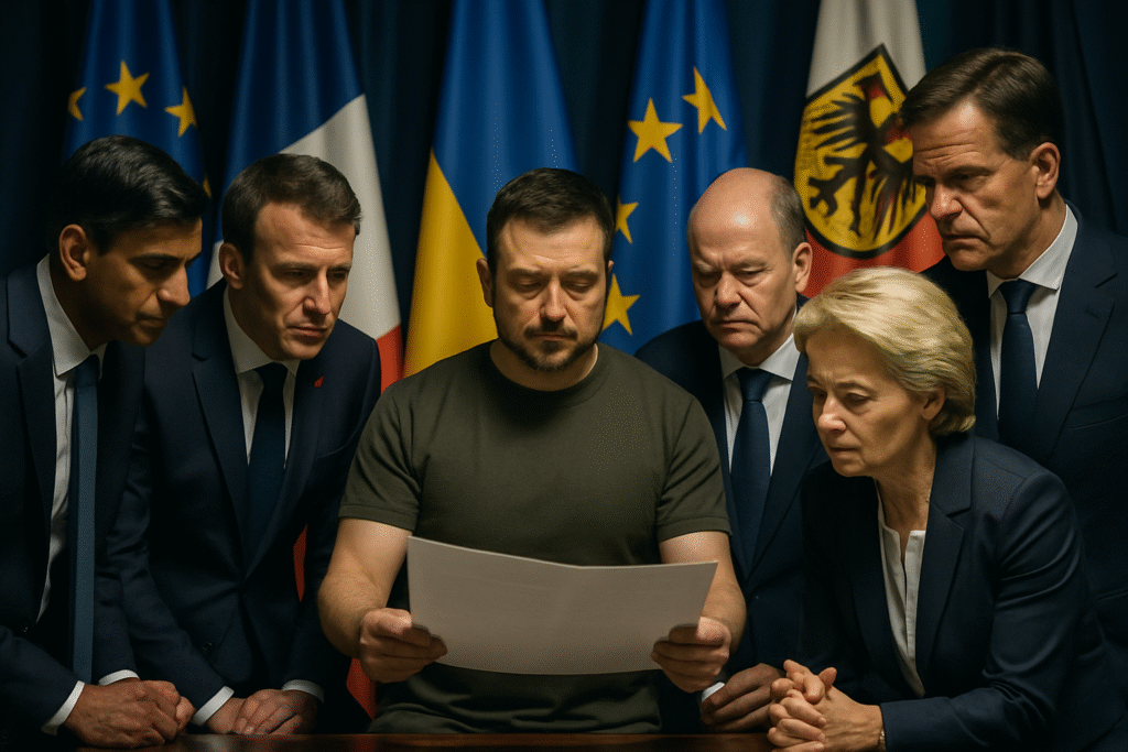 Des leaders européens unis derrière Volodymyr Zelensky avant son rendez-vous avec Donald Trump 1 découvrez comment les principaux dirigeants européens affichent leur soutien à volodymyr zelensky avant sa rencontre cruciale avec donald trump, soulignant l'unité de l'europe face aux enjeux internationaux.