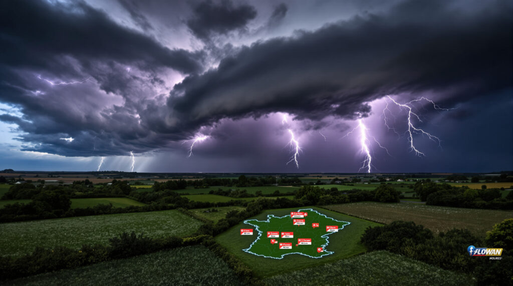 Des orages puissants prévus pour la semaine prochaine : trois quarts de la France sous surveillances, découvrez ce qui nous attend 2 des orages violents sont annoncés la semaine prochaine sur la majeure partie de la france. trois quarts du pays seront placés sous surveillance. découvrez les zones concernées et les prévisions détaillées pour anticiper cet épisode météorologique intense.