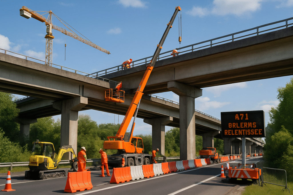 des travaux de maintenance auront lieu prochainement sur les viaducs de l'a71 près d'orléans. découvrez les dates, les zones concernées et les impacts sur la circulation pour mieux organiser vos déplacements.