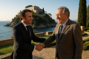 emmanuel macron reçoit françois bayrou au fort de brégançon pour une rencontre officielle. découvrez les enjeux de cet entretien et les sujets abordés par les deux dirigeants politiques français.