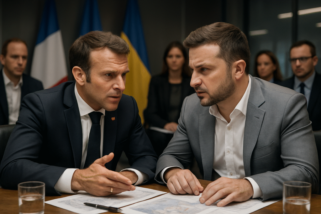 emmanuel macron s'entretient avec volodymyr zelensky suite au sommet trump/poutine et annonce la préparation d'une rencontre entre les présidents, prévue après l'événement en alaska.