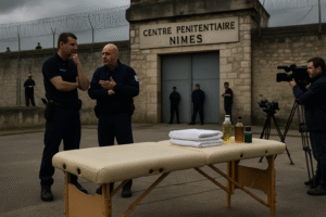 le ministre de l’intérieur gérald darmanin annule sa visite prévue à la prison de nîmes après la découverte d’une table de massage jugée inappropriée dans l’établissement. découvrez les raisons de cette décision et les réactions suscitées.