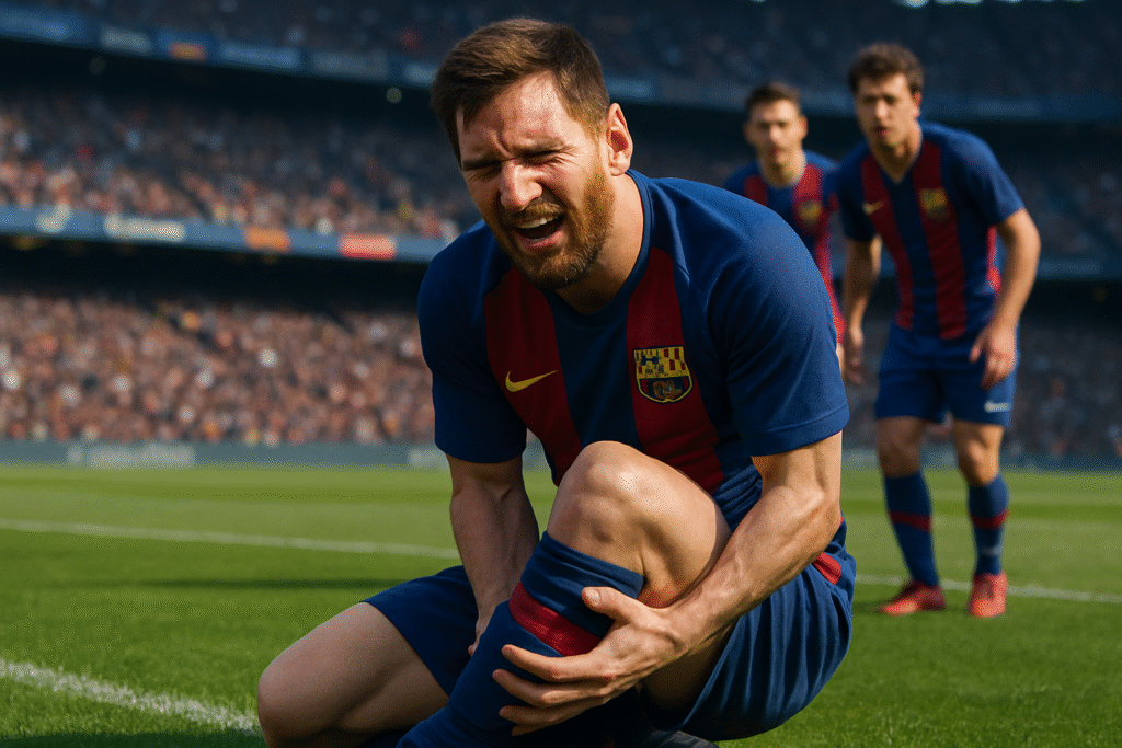 lionel messi, la star du football, est actuellement en convalescence en raison d'une légère blessure musculaire à la jambe droite. découvrez les détails de cette situation et son impact sur sa carrière et son équipe.