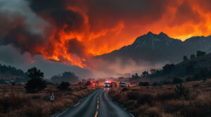 un incendie s'est déclaré dans les pyrénées-orientales attisé par la tramontane, provoquant l'interruption de la circulation sur une route. suivez les dernières informations sur la situation et les mesures prises.
