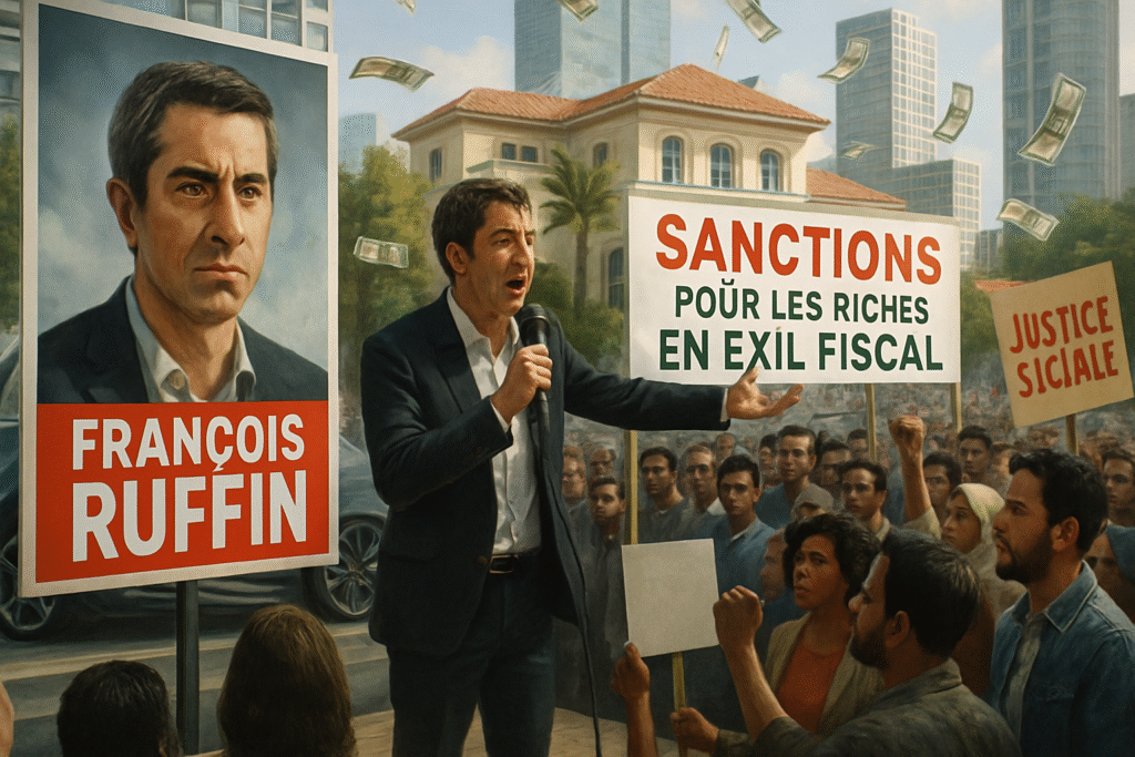 suivez en direct les déclarations de françois ruffin, qui exprime son soutien à des mesures punitives envers les riches optant pour l'exil fiscal. analyse des enjeux et réactions politiques.