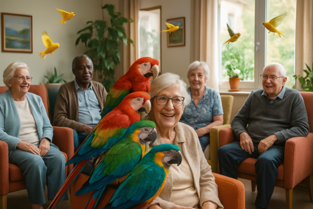 découvrez comment des oiseaux surprenants sont venus égayer la vie des résidents d'un ehpad près d'orléans, apportant joie et compagnie dans cet établissement pour seniors.