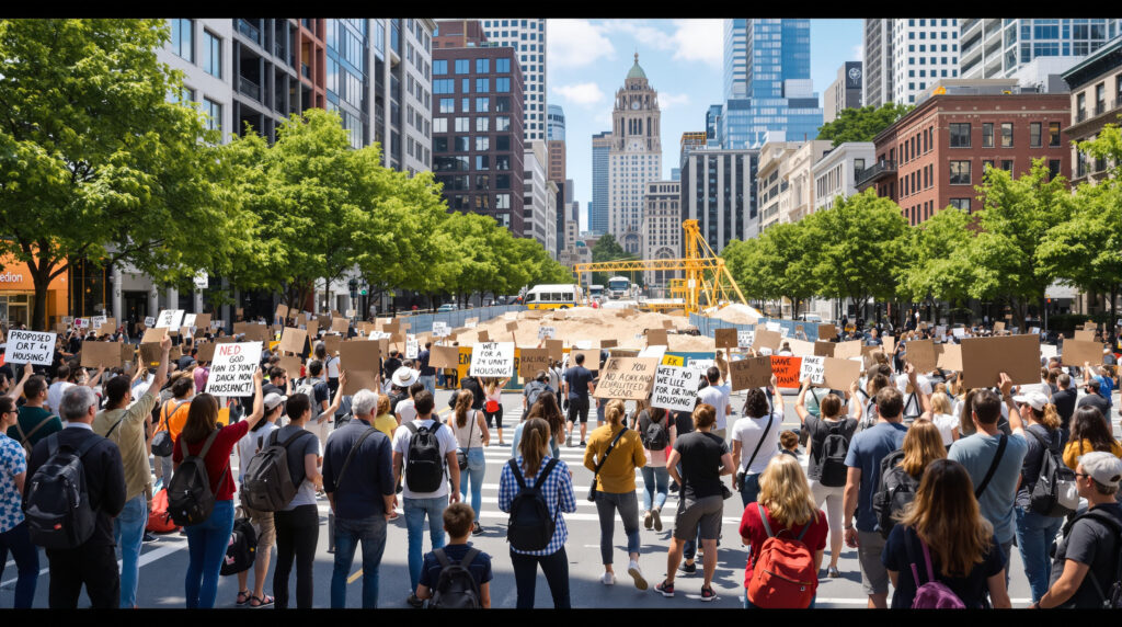 les habitants de l'eure expriment leur opposition au projet de construction de 24 logements en plein centre-ville. découvrez leurs préoccupations et les enjeux autour de ce développement urbain controversé.