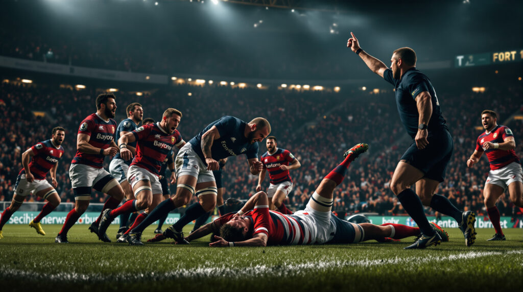 découvrez l'analyse de la controverse suscitée par l'action clé du match bayonne-toulon : entre la faute de tiberghien, la blessure de dréan et l'essai de pénalité qui a fait basculer la rencontre.
