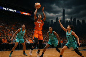 découvrez comment phoenix a pris l'avantage lors du match 3 des playoffs wnba en s'imposant brillamment face à new york, désormais en difficulté dans cette série haletante.
