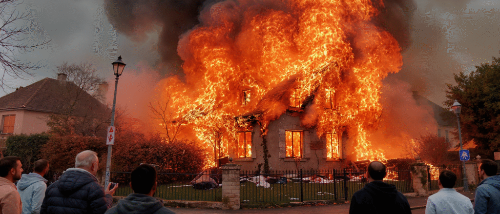 un incendie important a détruit une maison occupée illégalement près de tours. découvrez les circonstances de ce sinistre et les premières informations sur l'enquête en cours.