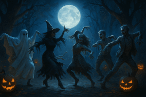 plongez dans l’ambiance d’halloween avec notre sélection de morceaux terrifiants : une playlist parfaite pour une soirée danse pleine de frissons et de mystère !