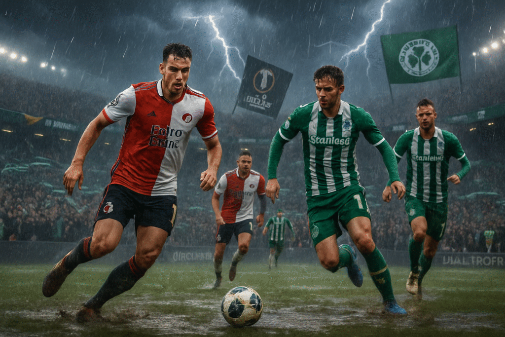 découvrez pourquoi le match de ligue europa entre feyenoord et panathinaïkos a été avancé à cause des intempéries. toutes les infos sur ce changement de programme et ses impacts sur les équipes.