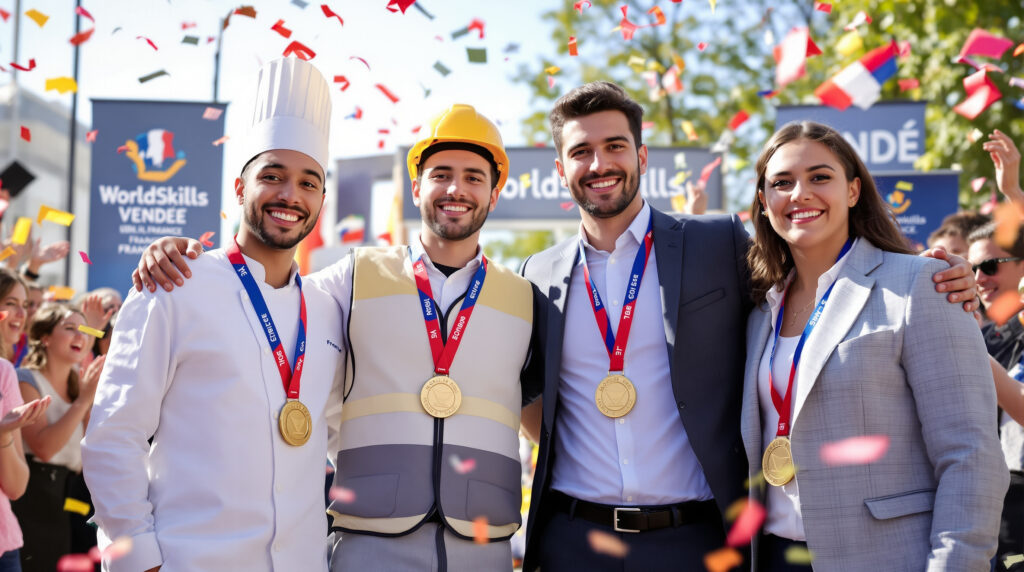 quatre jeunes talents vendéens remportent la médaille d'or aux worldskills, mettant en lumière l'excellence et le savoir-faire de la nouvelle génération en vendée.
