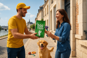 à orléans, profitez de la livraison express en moins de 30 minutes pour offrir croquettes et jouets à votre chien rapidement et facilement.