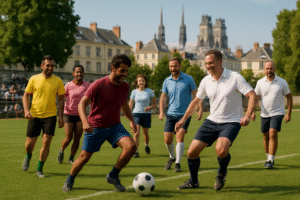 à orléans, un match inédit rassemble demandeurs d'emploi et recruteurs sur un terrain de foot, favorisant les rencontres informelles et les opportunités professionnelles dans une ambiance conviviale.