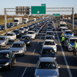 découvrez les détails de l'accident sur l’a11, la réouverture de la circulation et les embouteillages persistants affectant la route.