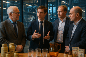 découvrez la visite de jean-noël barrot, ministre des affaires étrangères, au sein des entreprises emblématiques du loiret : duralex et martin-pouret. un moment fort pour valoriser l'industrie locale et le savoir-faire français.