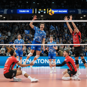 le tours vb s'impose brillamment face à saint-nazaire et prend la tête du classement de la msl, confirmant sa domination cette saison.