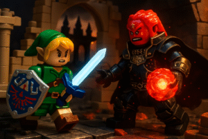 découvrez le nouveau set lego zelda de nintendo, recréant l'affrontement légendaire entre link et ganondorf inspiré d'ocarina of time. plongez dans l'aventure épique avec une construction immersive et détaillée.