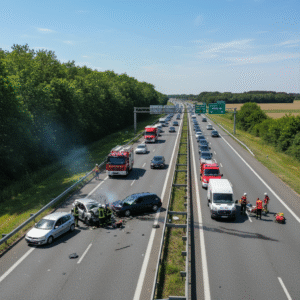 accident impliquant trois véhicules sur l'a11 en sarthe, provoquant une interruption de la circulation entre le mans et angers. suivez les mises à jour sur la situation routière.