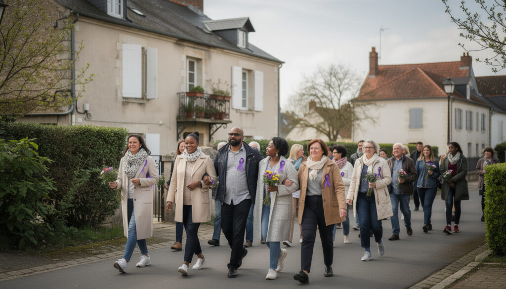 participez à une marche solidaire près de nantes pour soutenir la lutte contre les violences faites aux femmes dans une commune voisine. un événement engagé et collectif à ne pas manquer.