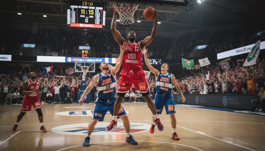 revivez la victoire éclatante de l'uso mondeville contre le rouen métropole bihorel en basket, un match plein de passion et de performances remarquables.
