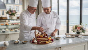 découvrez la côte fleurie à travers une rencontre sucrée exceptionnelle entre deux maîtres pâtissiers de cabourg et trouville-sur-mer, pour un dessert d'exception alliant tradition et créativité.