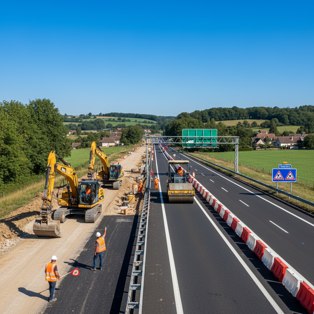 début des travaux de rénovation de 5 mois sur la rn2 en seine-et-marne pour améliorer la sécurité et fluidifier le trafic à la sortie 8, réduisant ainsi les embouteillages.