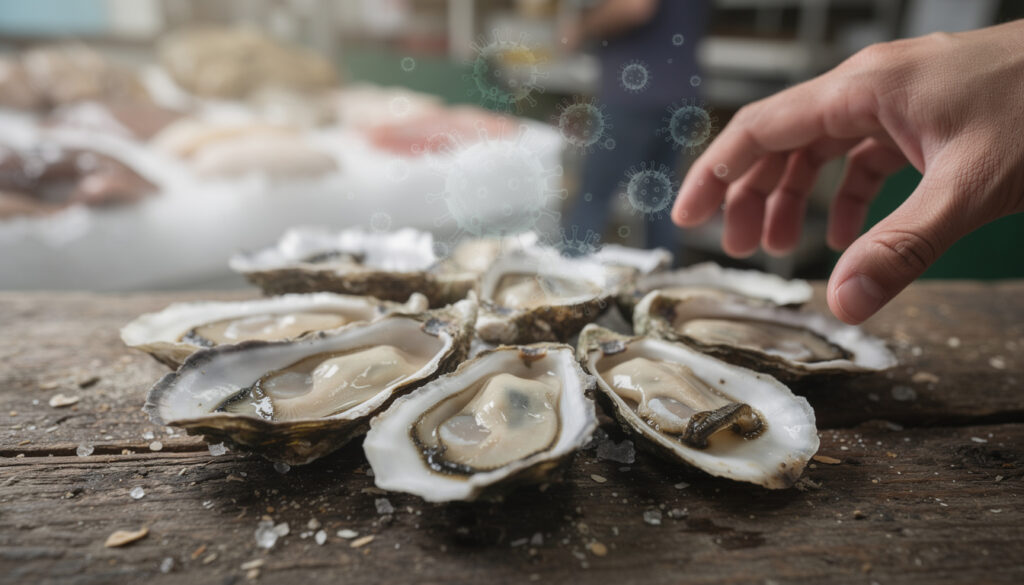 découvrez comment reconnaître les signes d'une intoxication alimentaire causée par des huîtres contaminées au norovirus et protégez votre santé en consommant ces fruits de mer en toute sécurité.