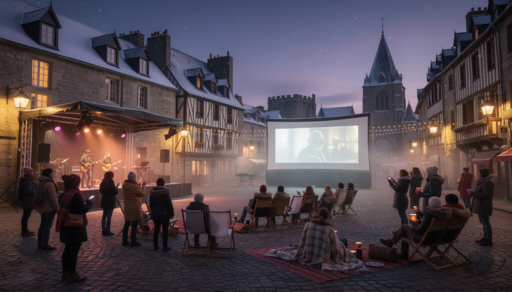 découvrez quimper le mardi 30 décembre, une journée magique mêlant spectacles visuels, concerts envoûtants et cinéma en plein air sous les étoiles pour une expérience inoubliable.